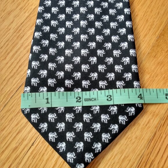 Vintage Silk Elephant Tie Handmade by Kai Long - Picture 8 of 9